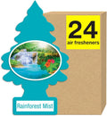 LITTLE TREES Air Fresheners Car Air Freshener. Hanging Tree Provides Long Lasting Scent for Auto or Home. Rainforest Mist, 24 Air Fresheners