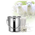 Cow Goat MilMachine, Pulsation Vacuum Pump Milker, Automatic Portable Livestock MilSupplies and Equipment with  Steel Bucket