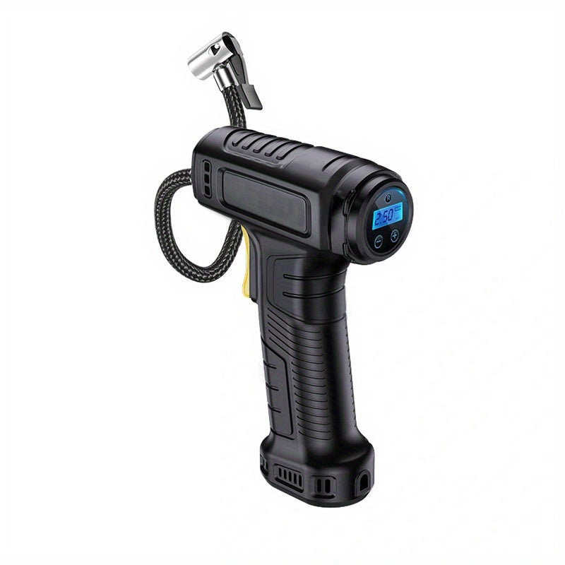 120W Car Air Inflator Pump, Wireless/Wired Electric Handheld Car Tire Inflatable Pump Portable Air Compressor For Tires Digital Auto Tire Inflator
