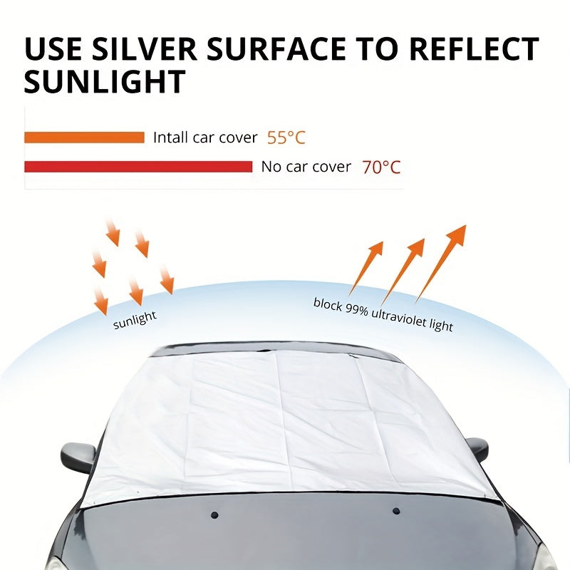 Winter Car Snow Cover Foldable Car Windshield Cover Sunshade Snow Cover