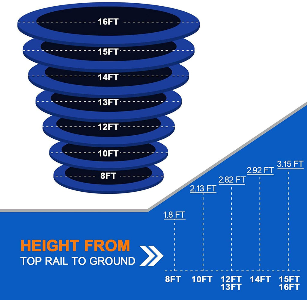 Exacme Backyard Trampoline with Basketball Hoop and Outer Enclosure, High Weight Limit, 6180-T12