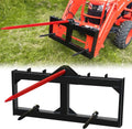 EBESTTECH 49 Inch Tractor Hay Spear Attachment 3000LBS Spike Skid Steer  Attach Bobcat Tractors with 1pc Red Hay Spear + 2pcs Black Stabilizer Spears Spike Fork Tine