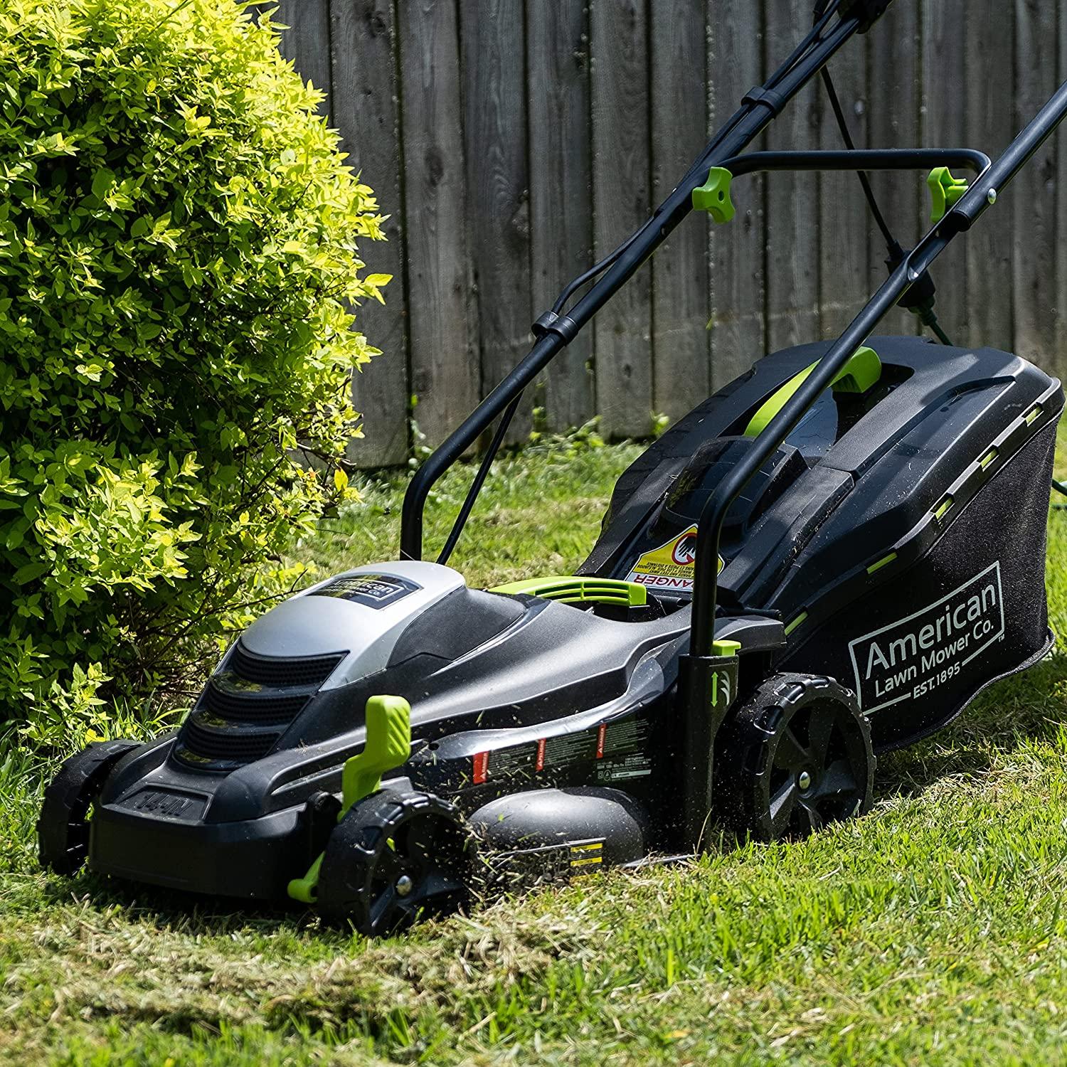 American Lawn Mower Company 50514 14-Inch 11-Amp Corded Electric Lawn Mower, Black