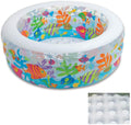 CJF Swimming Pool Outdoor Garden Round Paddling Pool with Electric Air Pump for Kids Toddlers Adults - 318L