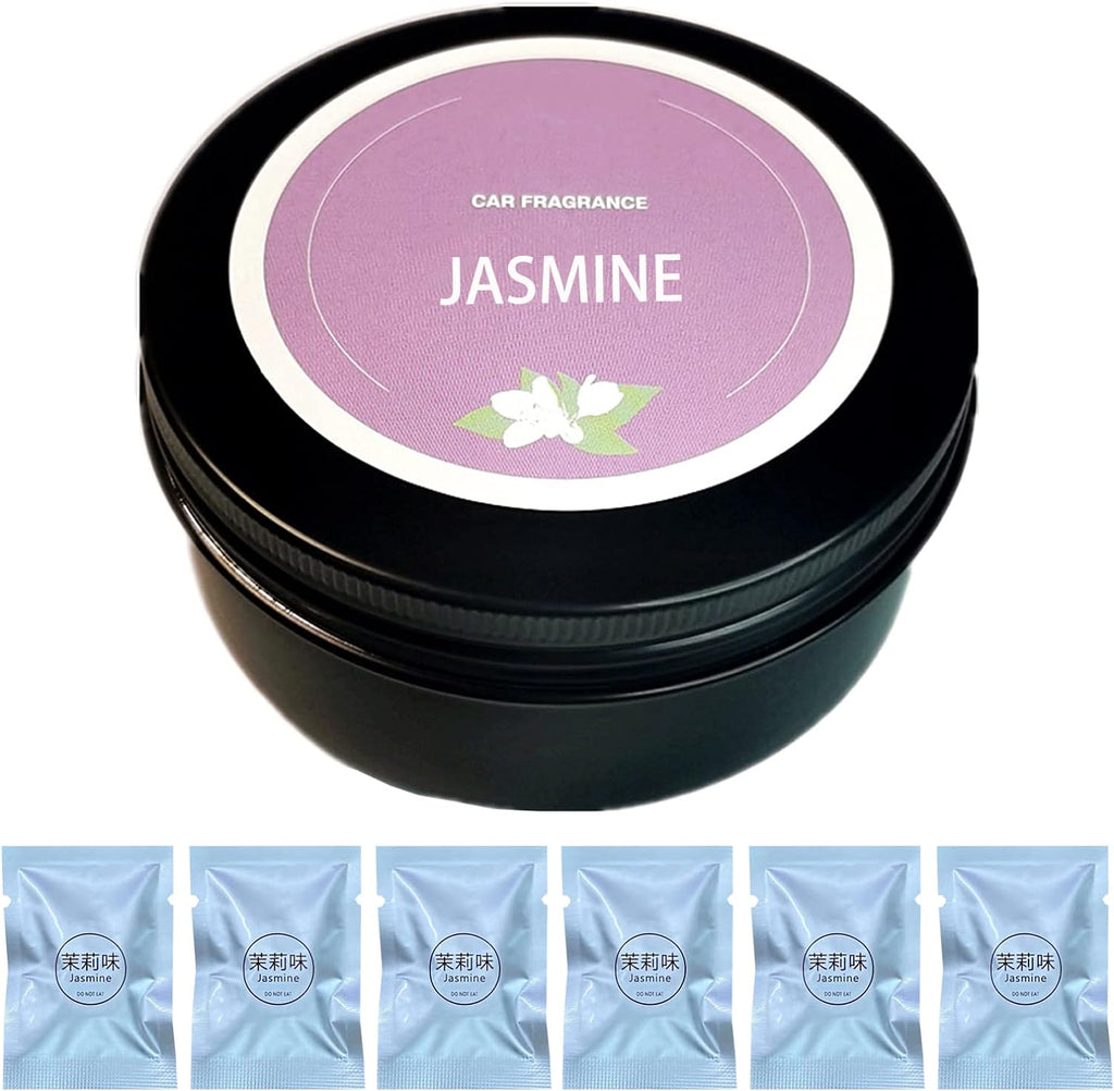 Cacacece Car Air Fresheners Pilot Car Air Outlet Car Perfume Fragrance Car Air Vent Clip Freshener Refills (6 Packs-Jasmine)
