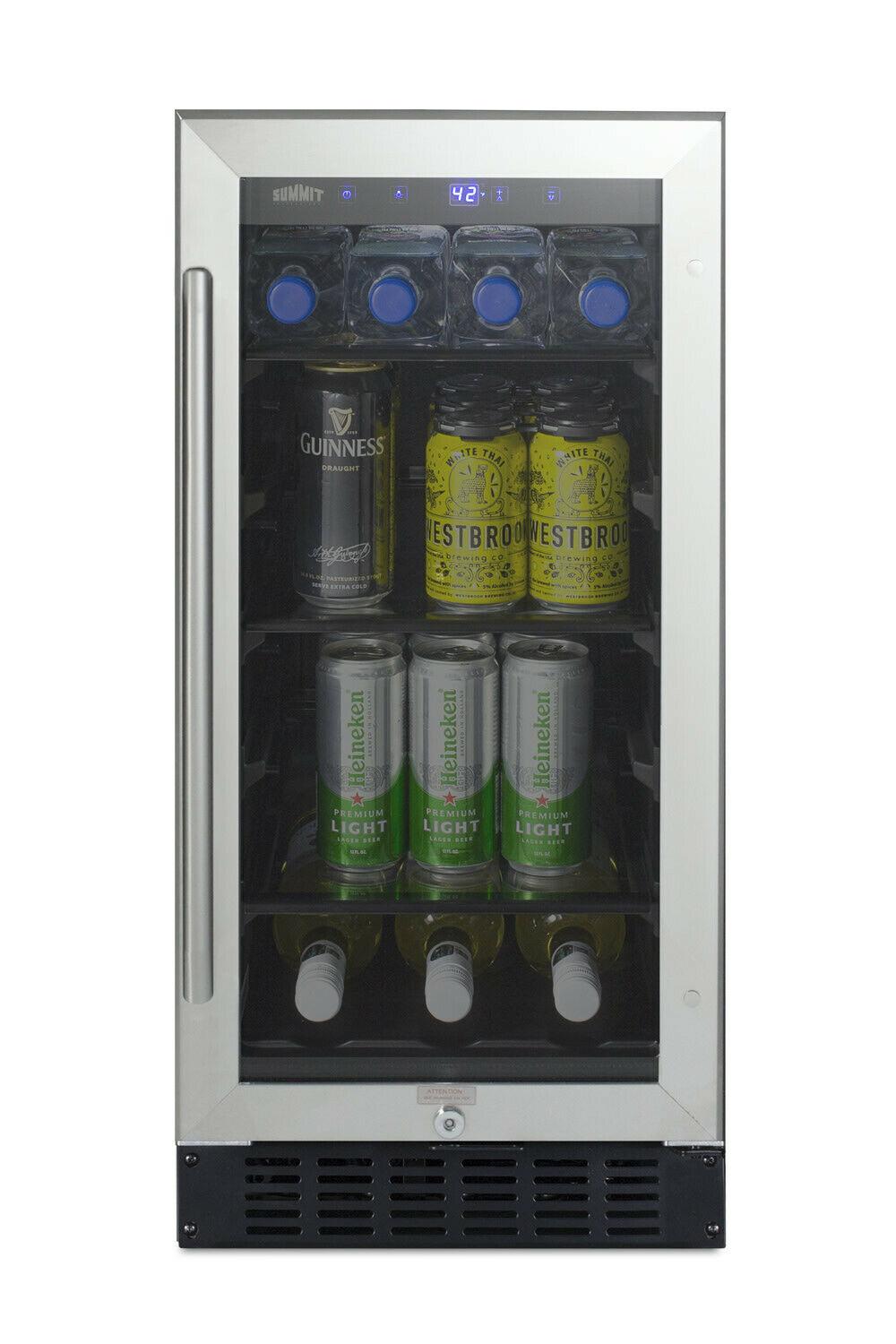 Summit ALBV15 15"W 96 Can Capacity BeveraCenter -  Steel