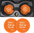 8sanlione 2 Pack Car Cup Holder Coasters, 2.75 Inch Non-Slip PVC Insert Cup Coaster, Anti-Scratch Auto Cup Mats for Women Men, Vehicle Interior Accessories for Car, SUV, Truck (D Orange/2PCS)