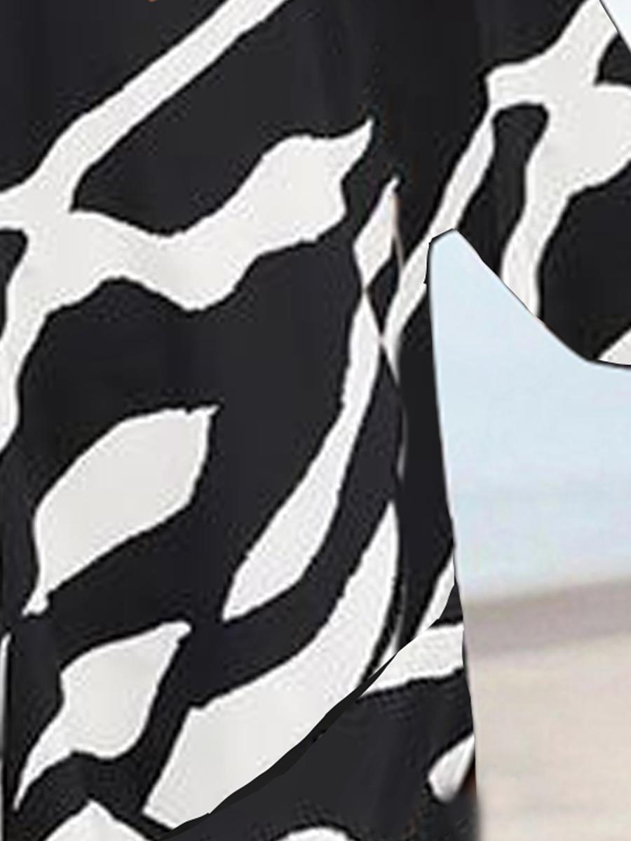 Printed Irregular Hem T-shirt