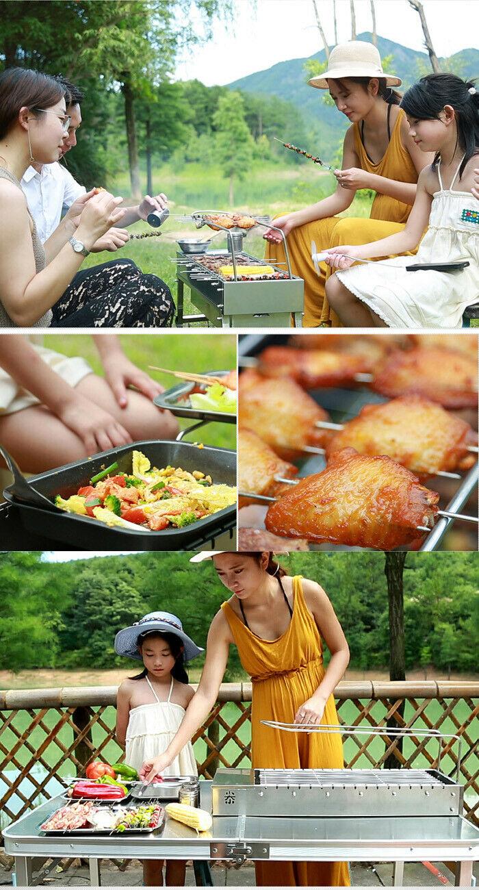 Foldable USB Electric Charcoal Grill/Automatic Flip Barbecue Stove for Outdoor
