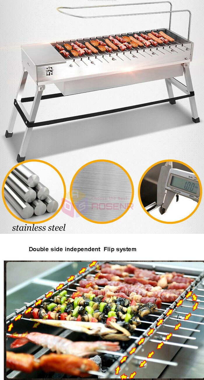 Foldable USB Electric Charcoal Grill/Automatic Flip Barbecue Stove for Outdoor