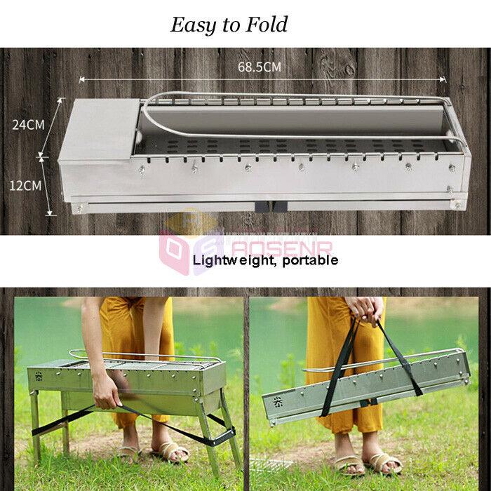 Foldable USB Electric Charcoal Grill/Automatic Flip Barbecue Stove for Outdoor