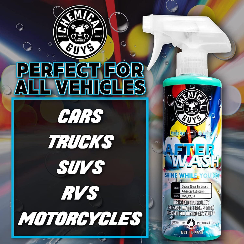 Chemical Guys CWS_402_64A Car Wash, Dry &amp; Shine Bundle - Mr. Pink Foaming Car Wash Soap, 64 oz (Half Gallon) + After Wash Gloss Boosting Drying Aid (16 oz) (2 Items) Works on Cars, Trucks, SUVs