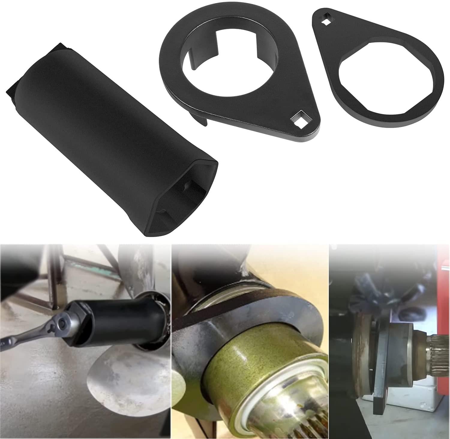For Mercruiser Bravo III Carrier Tool 91-8053741 & Blackhawk Drive Bearing Carrier Tool 91-805374 & Propeller Prop Nut Socket Wrench Tool 91-805457T 1