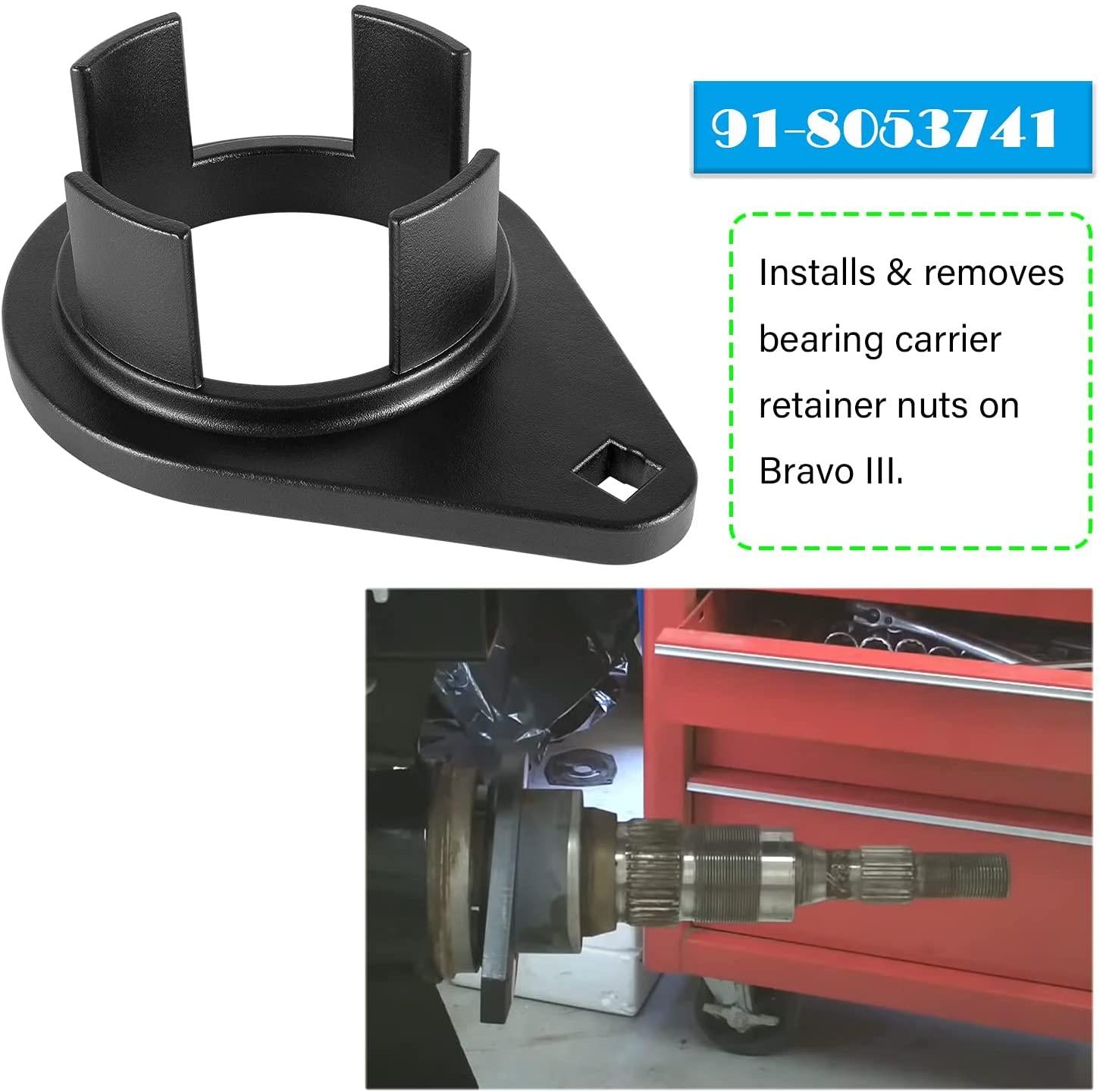 For Mercruiser Bravo III Carrier Tool 91-8053741 & Blackhawk Drive Bearing Carrier Tool 91-805374 & Propeller Prop Nut Socket Wrench Tool 91-805457T 1