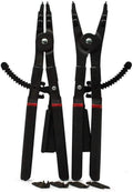 SH-CHEN Pilers, 2Pcs 16 inch Set Retaining Ring Ratcheting with Tips LarCirclip Snap Ring Pliers Universal Hand Tools Industrial Hand Tools
