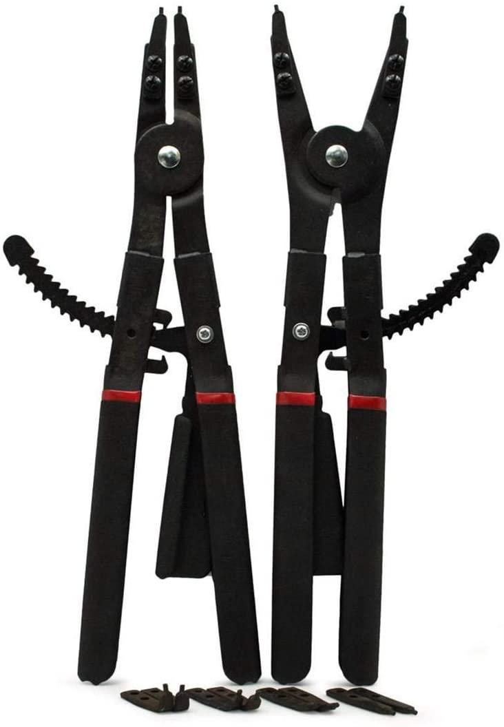 GIRL INSTITUTE XG-WU Pliers 2Pcs 16 inch Set Retaining Ring Ratcheting with Tips LarCirclip Snap Ring Pliers Pliers Tool Hand Tool