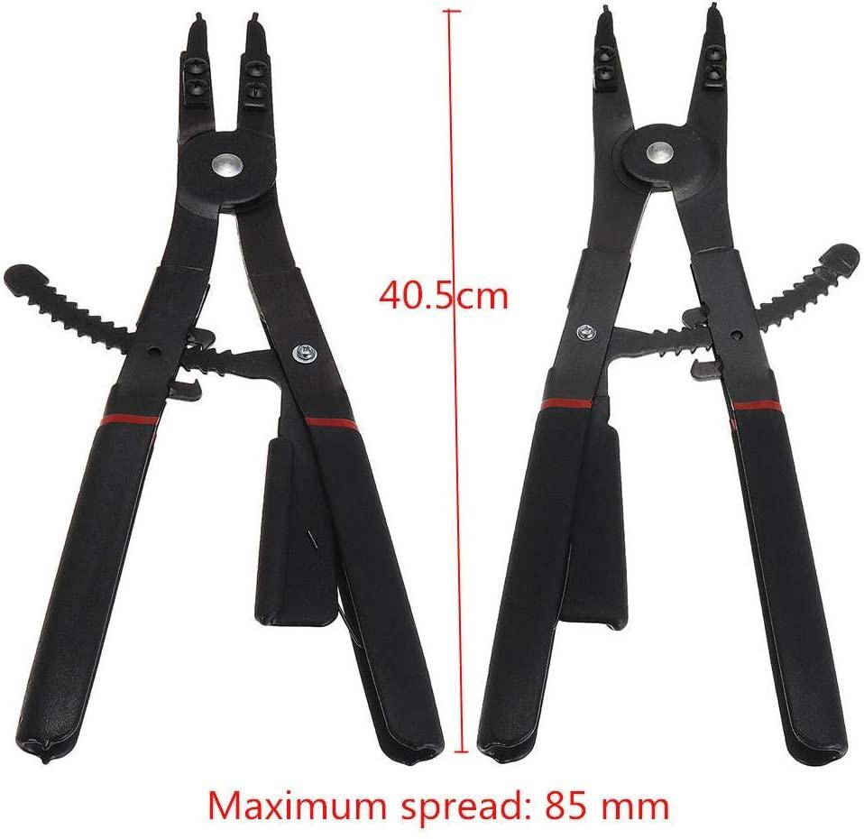 GIRL INSTITUTE XG-WU Pliers 2Pcs 16 inch Set Retaining Ring Ratcheting with Tips LarCirclip Snap Ring Pliers Pliers Tool Hand Tool