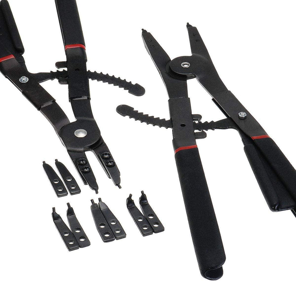 XUXUWA Pliers 2Pcs 16 inch Set Retaining Ring Ratcheting with Tips LarCirclip Snap Ring Pliers Universal Hand Tools