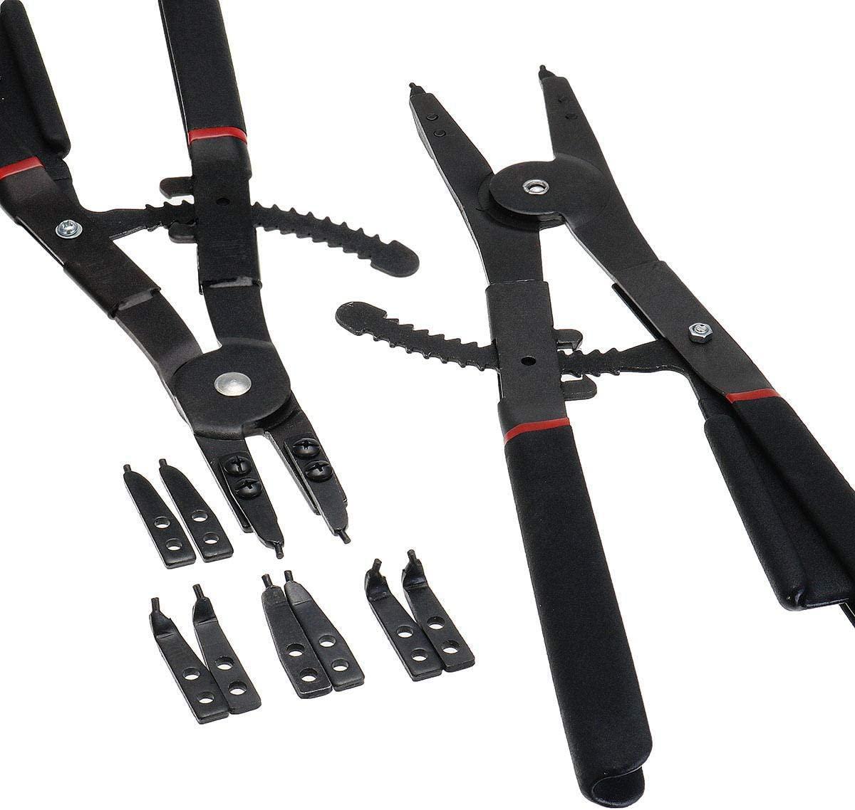 XUXUWA Pliers 2Pcs 16 inch Set Retaining Ring Ratcheting with Tips LarCirclip Snap Ring Pliers Universal Hand Tools