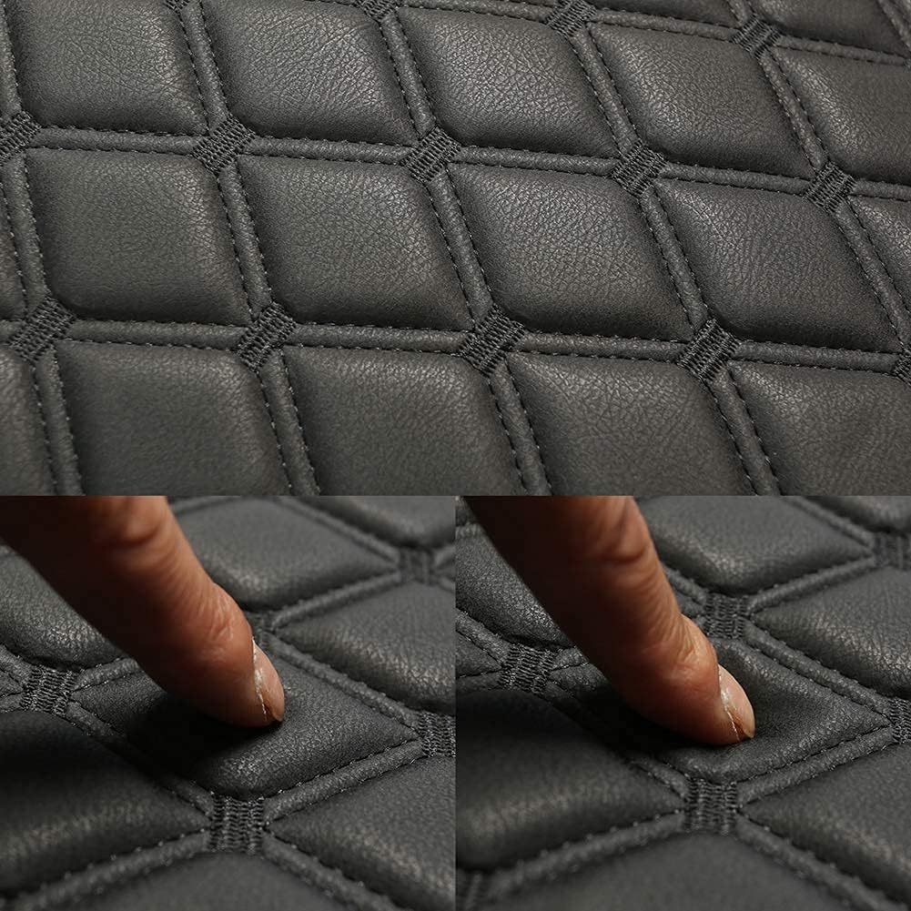 Black Panther PU Car Seat Cover, Front Seat Protector Compatible with 95% Vehicles,Embroidery,Anti-Slip &amp; Full Wrapping Bottom (W 21.26''×D 20.86”)(1Piece,Beige)
