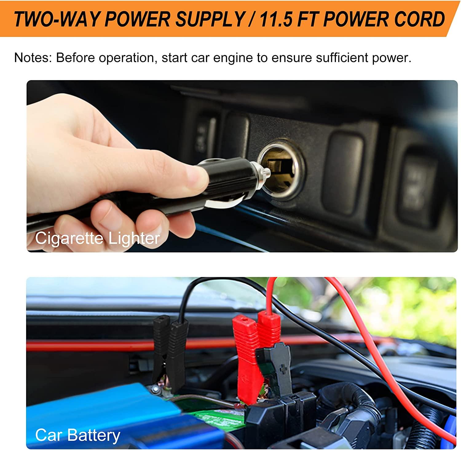 BEETRO 5 Ton Electric Hydraulic Jack, 4 in 1 Electric Car Jack with Electric Wrench and Tire Inflator Pump, 12V Floor Jack Electric Jack for Car SUV MPV Sedan, Lifting Ran6 to 17.7 inch