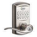 917 SmartCode Satin Nickel Electronic Single-Cylinder Tustin Door Lever Featuring SmartKey Security