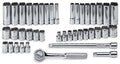 SK 91844-12 41 Piece 1/4-Inch Drive 12 Point 3/16-Inch to 9/16-Inch and 5-Millimeter to 14-Millimeter Standard and Deep Socket Set