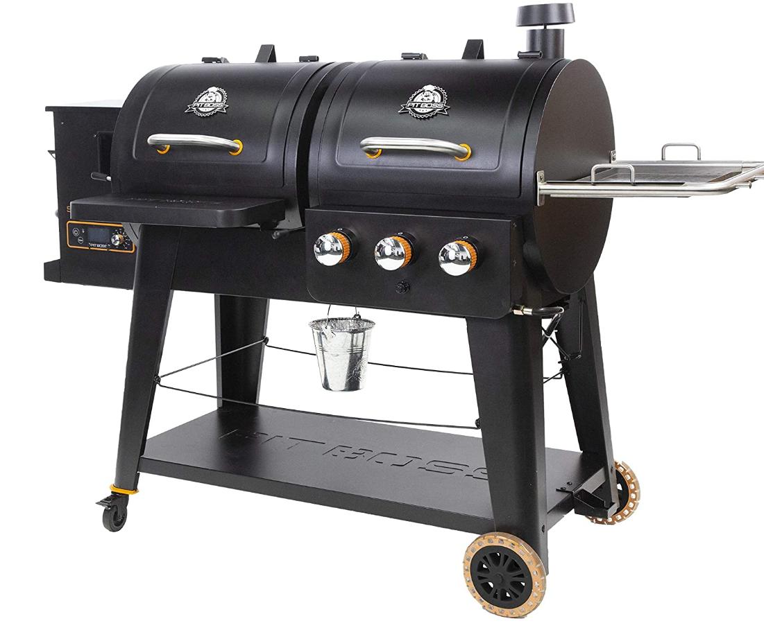PB1230SP Pellet and Gas Combo Grill, Black