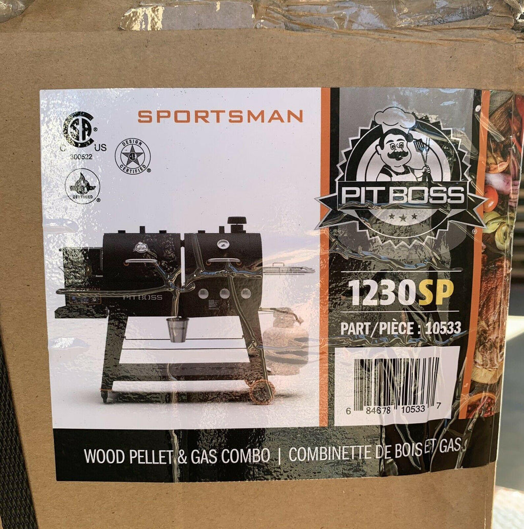 PB1230SP Pellet and Gas Combo Grill, Black