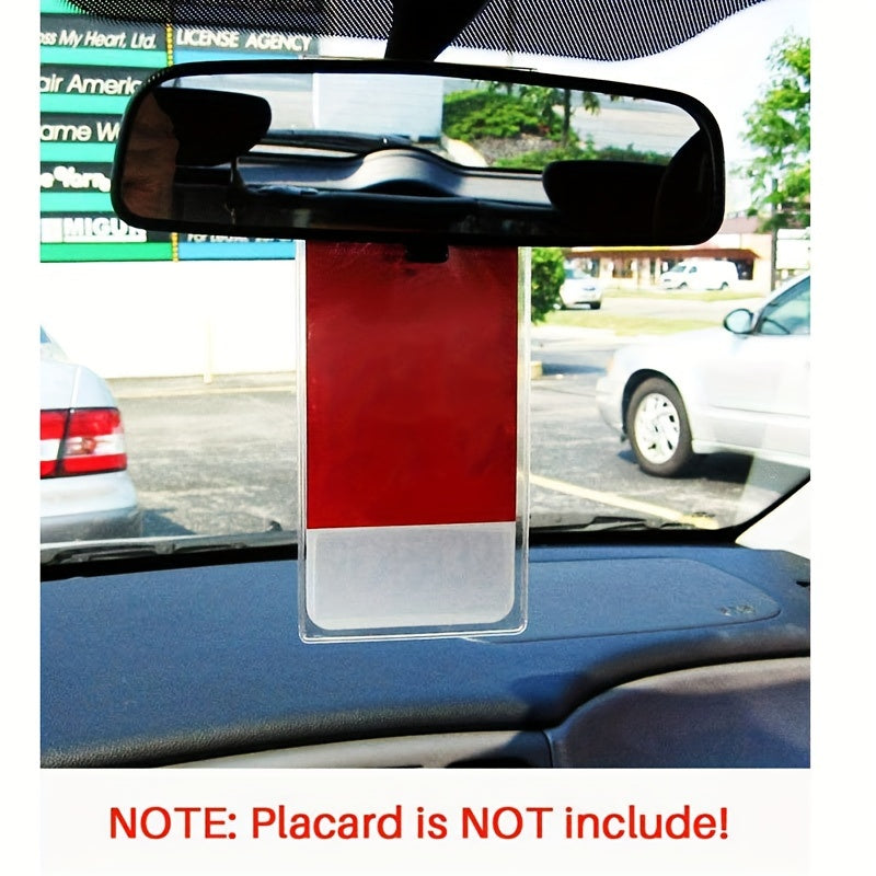 2pcs Handicap ParPlacard Holder, Ultra Transparent Disabled ParPermit Placard Protective Holder Cover With LarHanger