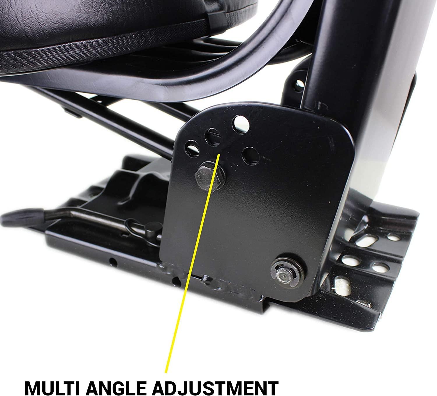 E-D9NN400DB12B Wrap Around Black Tractor Seat for Ford / Holland NAA, 2N, 8N, 9N, 501, 600, 700, 800, 900, 2610, 2810, 2910, 2120, 2600, 2110, 2000, 3400, 3330, 3300, 3500, 3310, 3120, 3230, 3000+