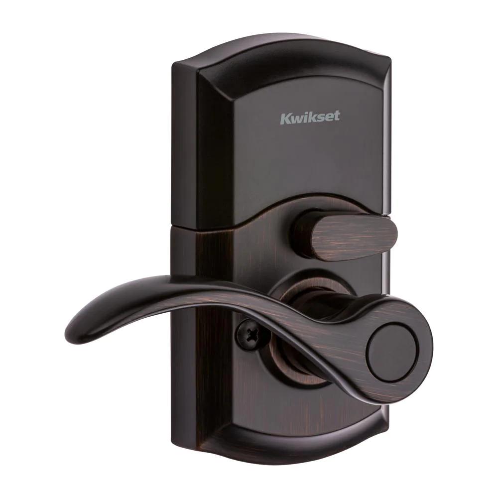 955 SmartCode Venetian Bronze Electronic Pembroke Door Lever Featuring SmartKey Security