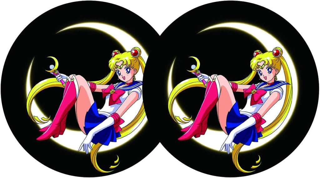 Car Coasters 2PCS 2.75" Car Cup Holder Coasters for Sailor Moon, Silicone Universal Car Accessories Anime Cup Holder Insert Coasters for Sailor Moon by FLYEEGO