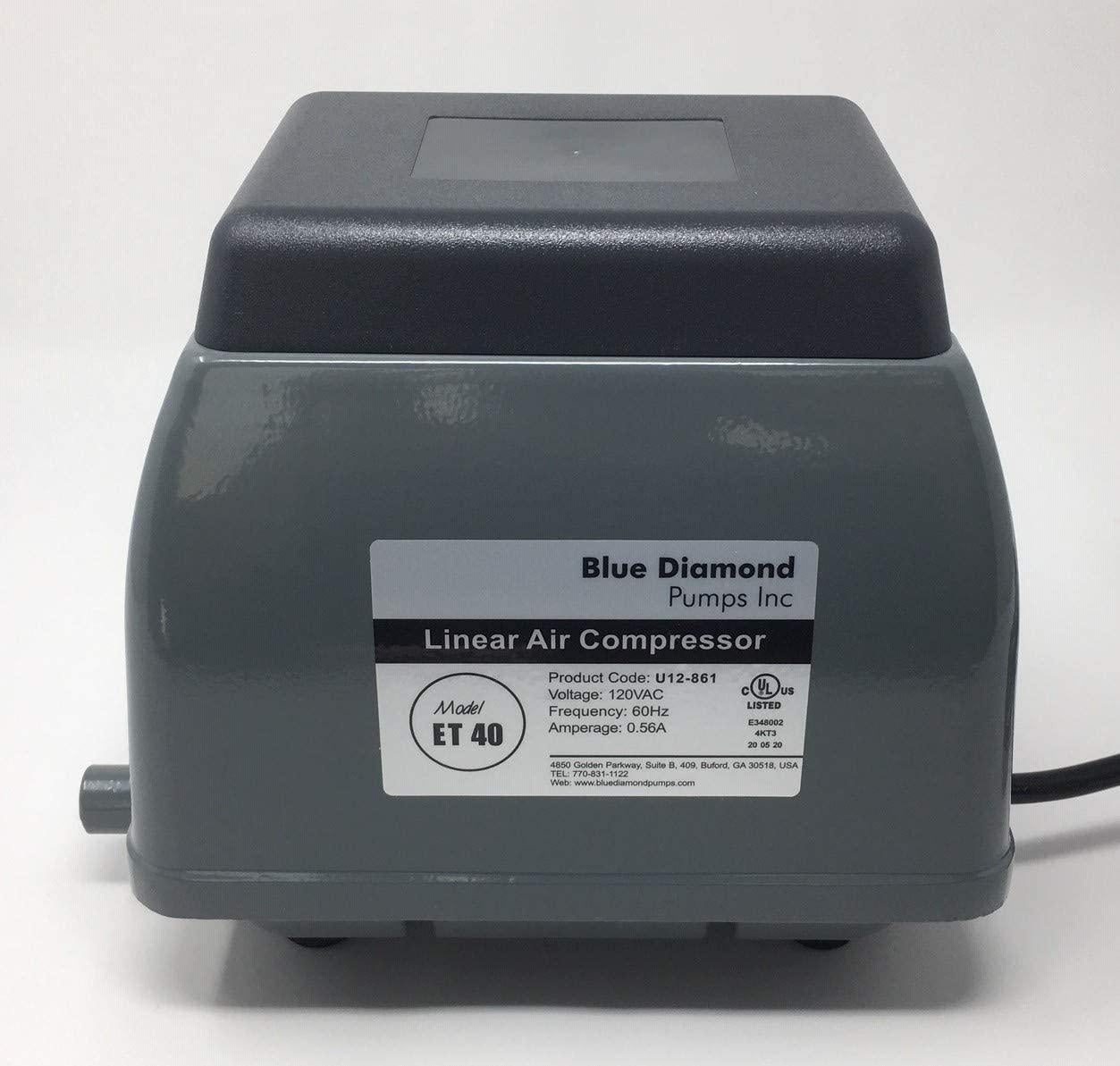 Blue Diamond Pumps Blue Diamond ET 40 Septic or Pond Linear Diaphragm Air Pump