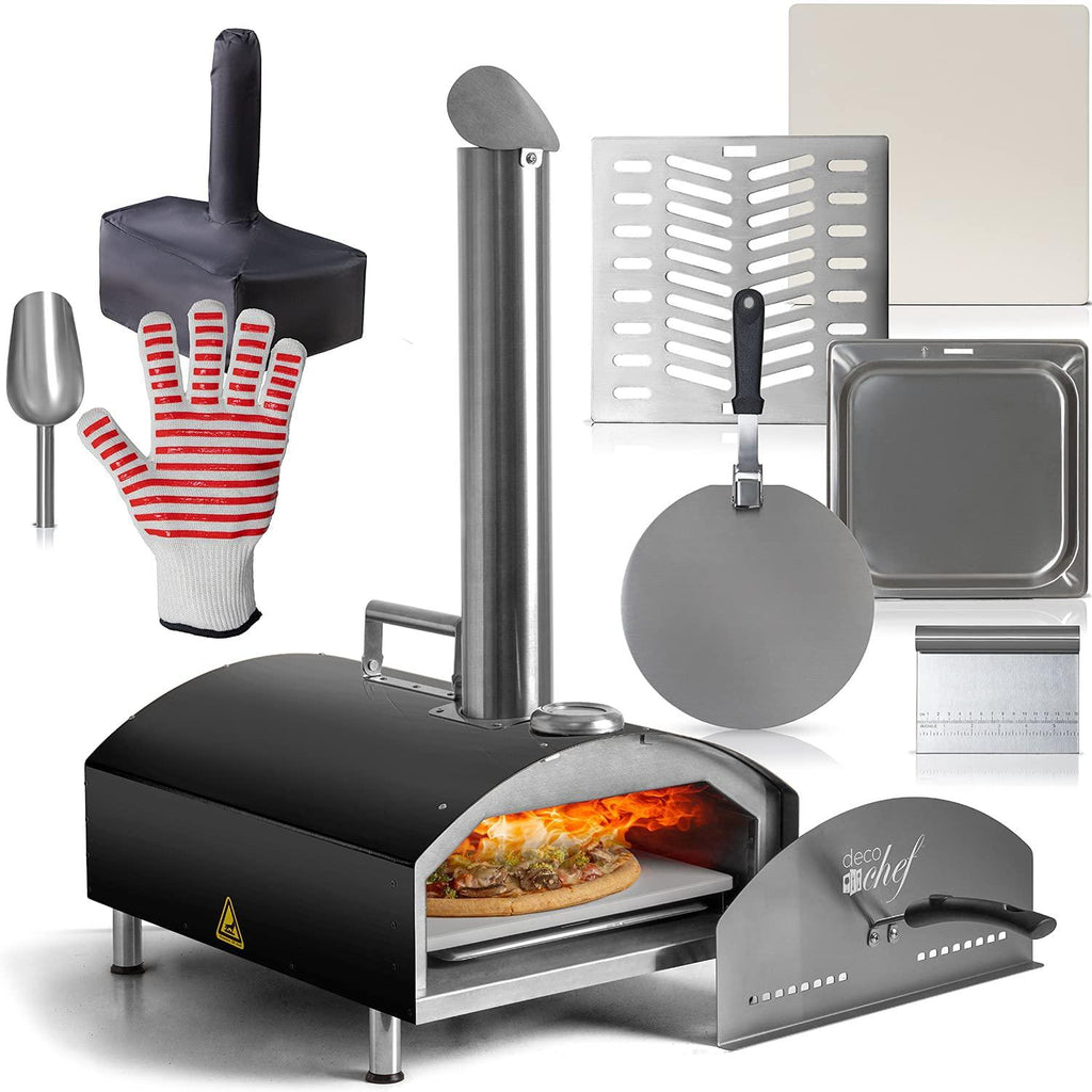 Outdoor Pizza Oven w/ 2-in-1 Pizza & Grill Oven Functionality Portable