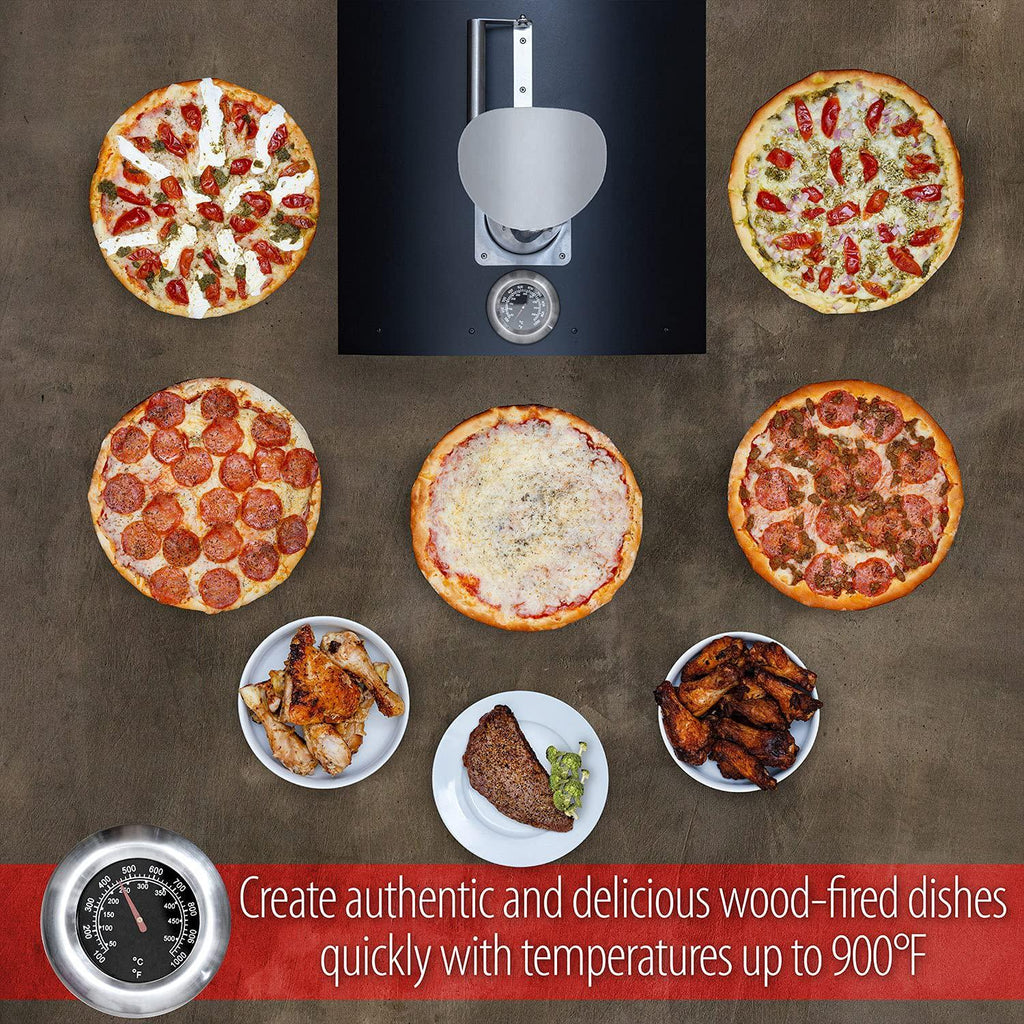 Outdoor Pizza Oven w/ 2-in-1 Pizza & Grill Oven Functionality Portable