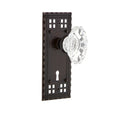 Craftsman Plate Interior Mortise Chateau Door Knob in Timeless Bronze