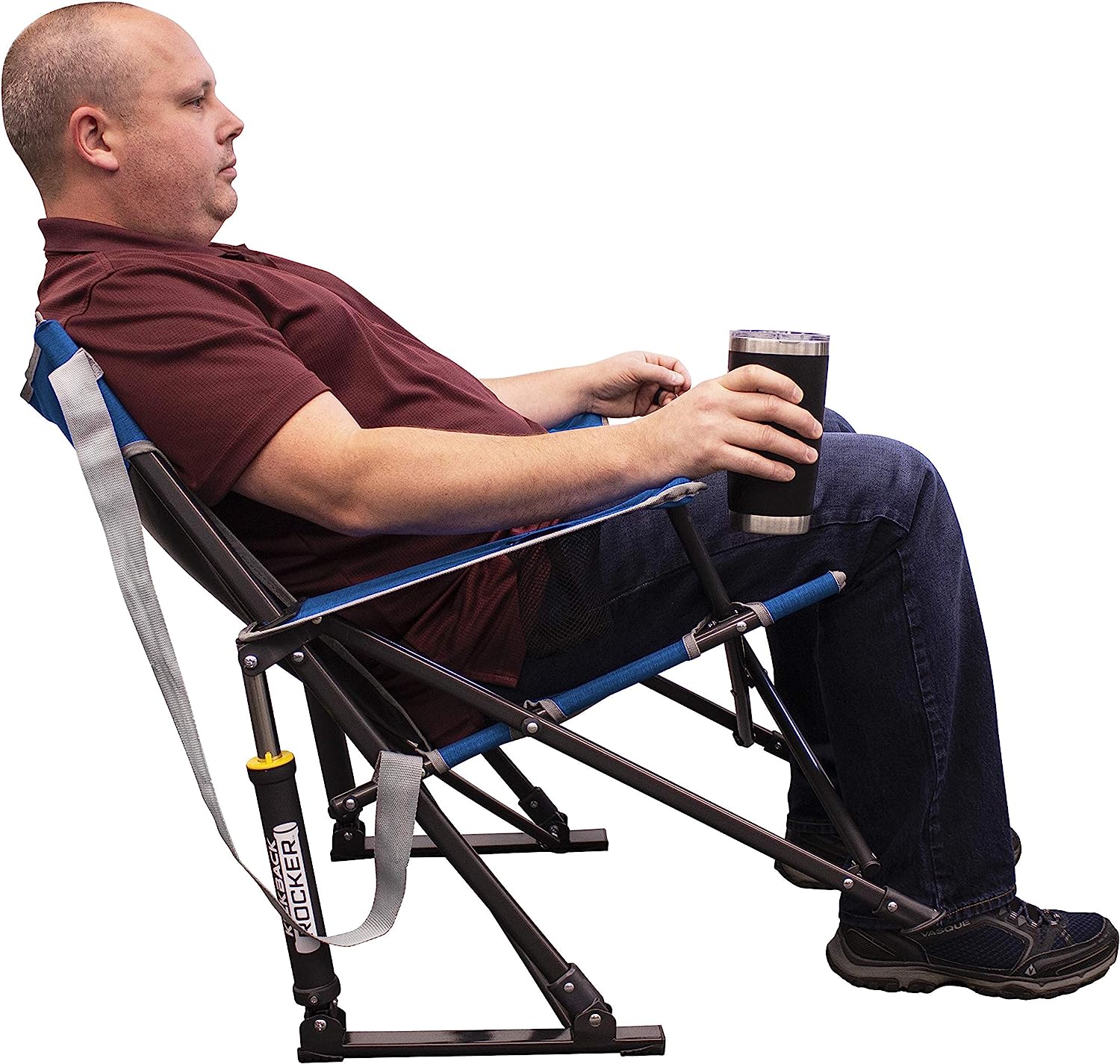 GCI Outdoor Kickback Rocker Portable Rocking Chair &amp; Outdoor Camping Chair