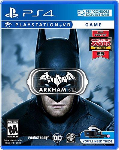 PlayStation VR Start Bundle 5 Items:VR Headset,Move Controller,PlayStation CamMotion Sensor,PlayStation 4,VR Game Disc Batman Arkham VR