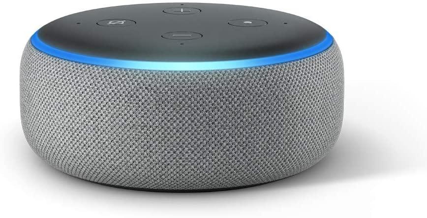 Basics Microwave bundle with Echo Dot (3rd Gen) - Heather Gray