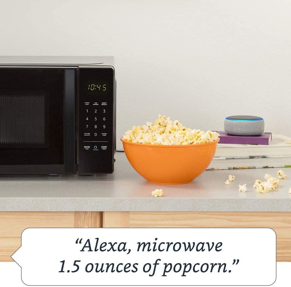 Basics Microwave bundle with Echo Dot (3rd Gen) - Heather Gray
