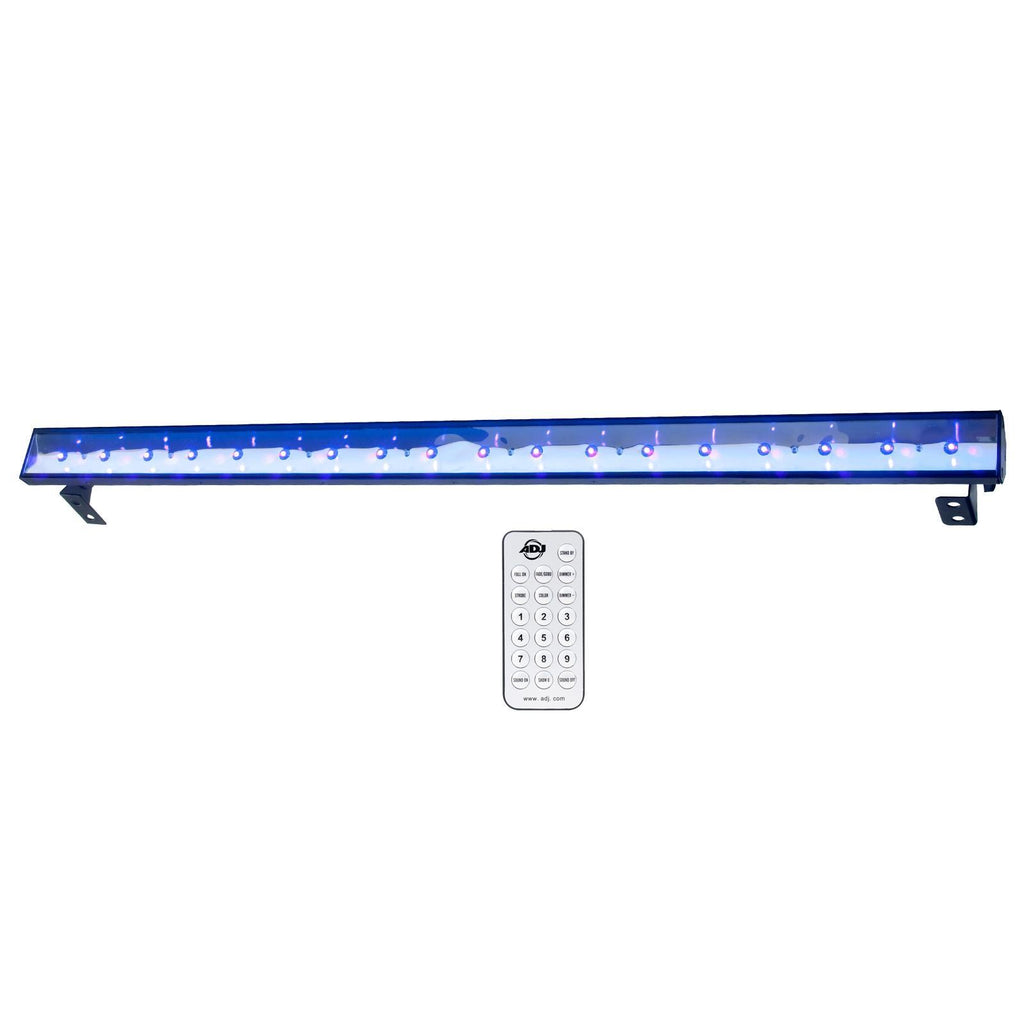 American DJ Eco UV Bar Plus IR Black Light with Chauvet DJ Hurricane 700 Fog Machine Package