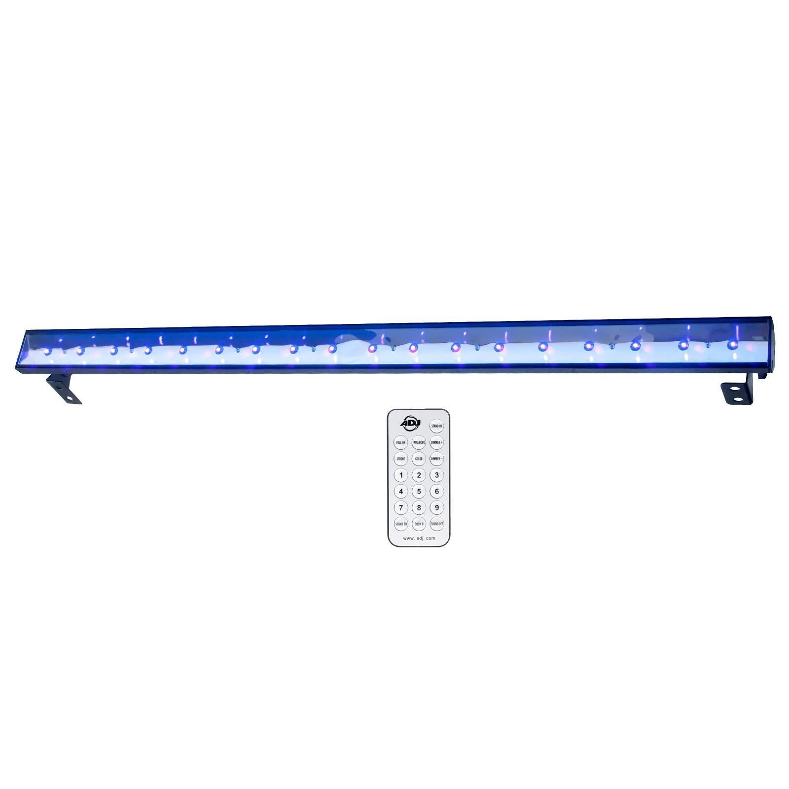 American DJ Eco UV Bar Plus IR Black Light with Chauvet DJ Hurricane 700 Fog Machine Package