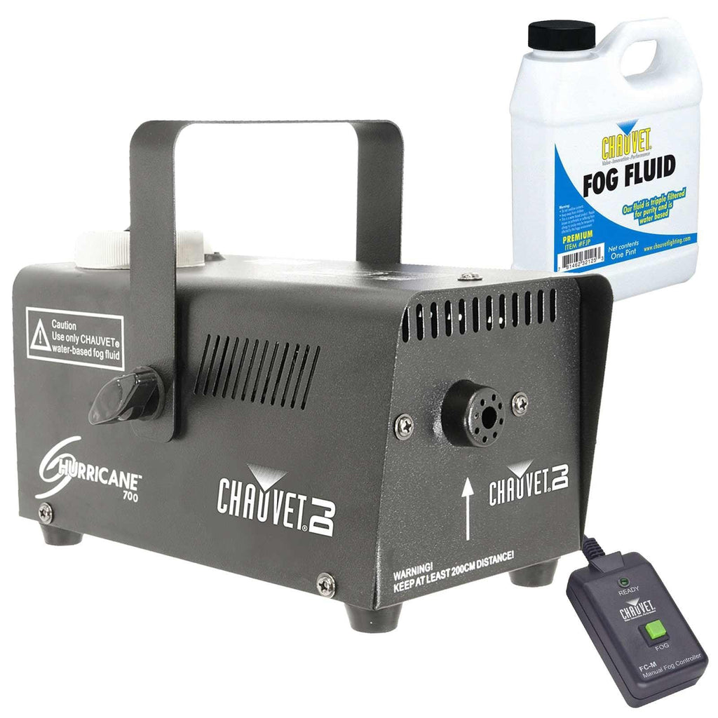Chauvet DJ 4PLAY 2 RGBW LED Effect Light System with Hurricane 700 Fog Machine Package