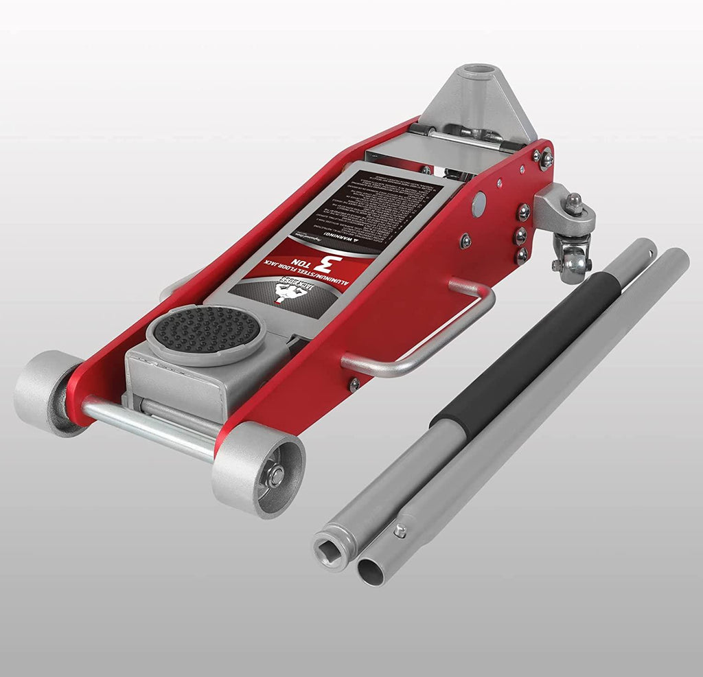 Jack Boss 3 ton Hydraulic Aluminum car Floor Jack,6600 lbs Capacity,Low Profile Lightweight  Lift Trolley Jack with Dual Piston