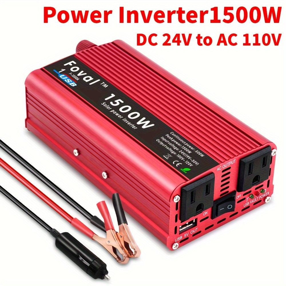 Car Vehicle Power Inverter 500W/1500W DC 12V To AC 110V 120V Converter 1 USB