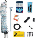 Starkline Electric Poultry Netting Kit - AC Energizer (48" x164' White/Blue Poultry Netting) (12/48/3) All-in-One Electric Fence Kit for Backyards, Homesteads, Ranches or Farms