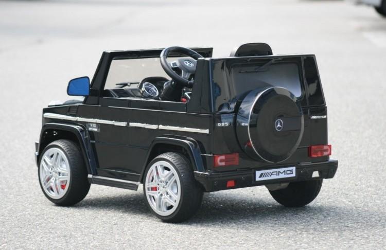 12V powered Mercedes AMG G65 Ride on electric car For Kids with Remote Control LED lights MP3 Leather Seat - Black