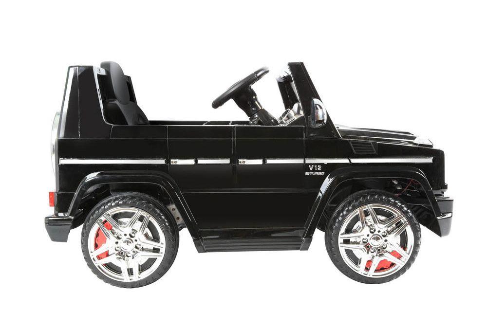 12V powered Mercedes AMG G65 Ride on electric car For Kids with Remote Control LED lights MP3 Leather Seat - Black