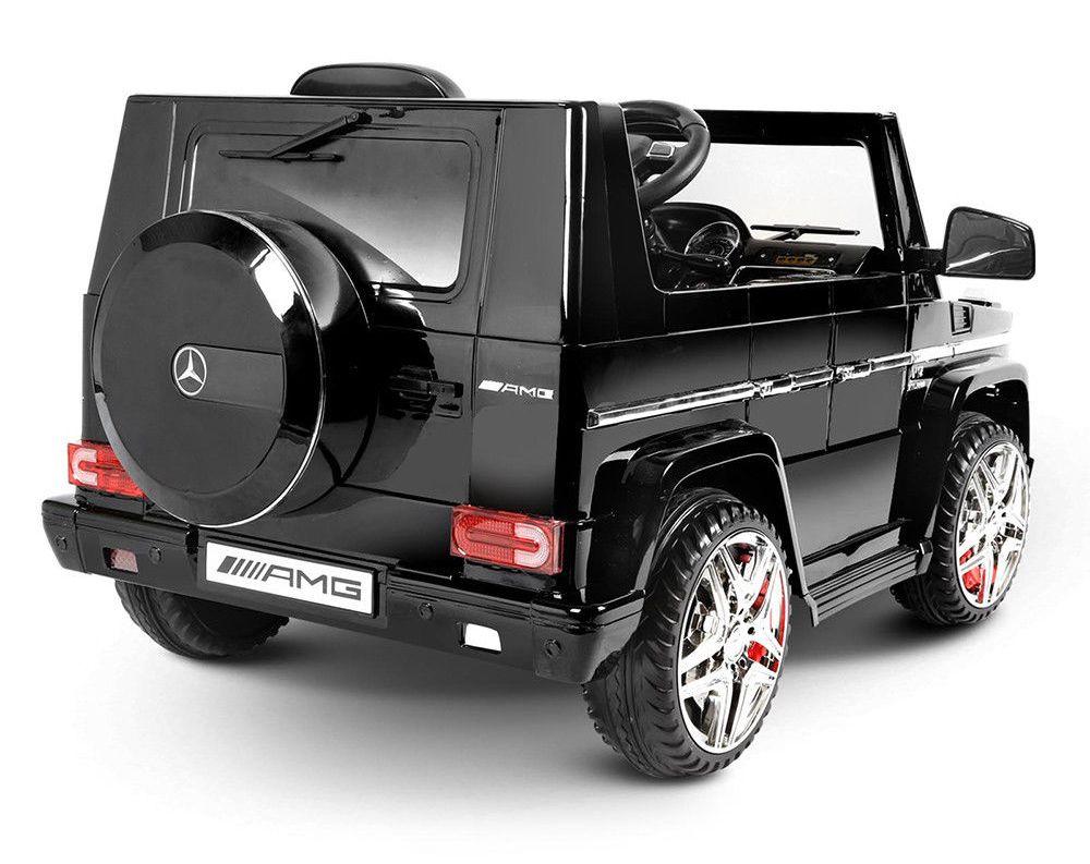 12V powered Mercedes AMG G65 Ride on electric car For Kids with Remote Control LED lights MP3 Leather Seat - Black